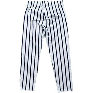 Soft Surroundings Navy and White Striped Straight Leg Pants